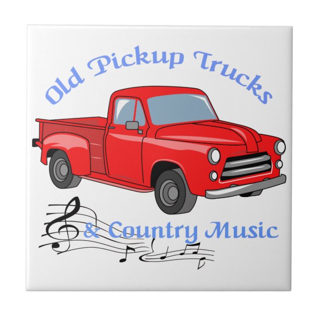 Trucks and Country Music Tile (Front)