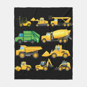Trucks And Diggers Toddlers Construction Fleece Blanket