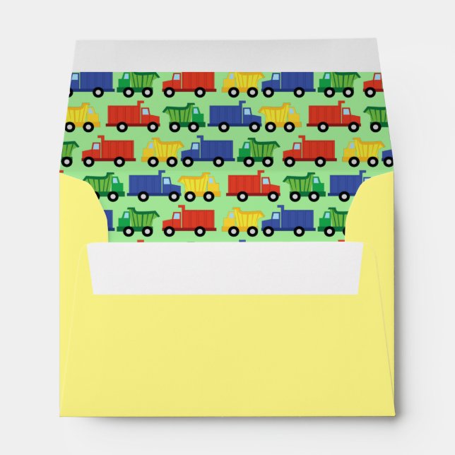 Trucks Baby Shower Envelope (Back (Bottom))