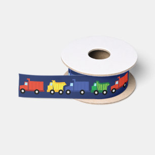 Trucks Baby Shower Satin Ribbon