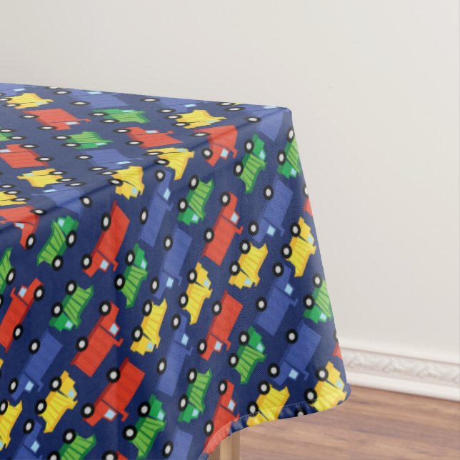 Trucks Baby Shower Tablecloth (In Situ)