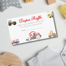 Trucks baby under construction baby shower Diaper