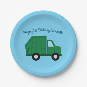 Trucks Birthday Party Paper Plate