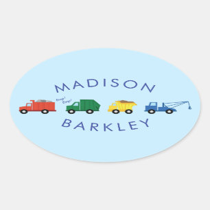 Trucks Boy's Cute Kid's Envelope Seal Stickers
