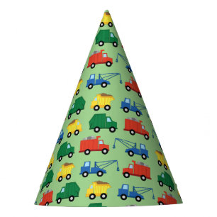 Trucks Cars Cute 1st Birthday Party Theme Hat