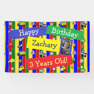 Trucks, Cars, Tractors and Traffic Signs Birthday