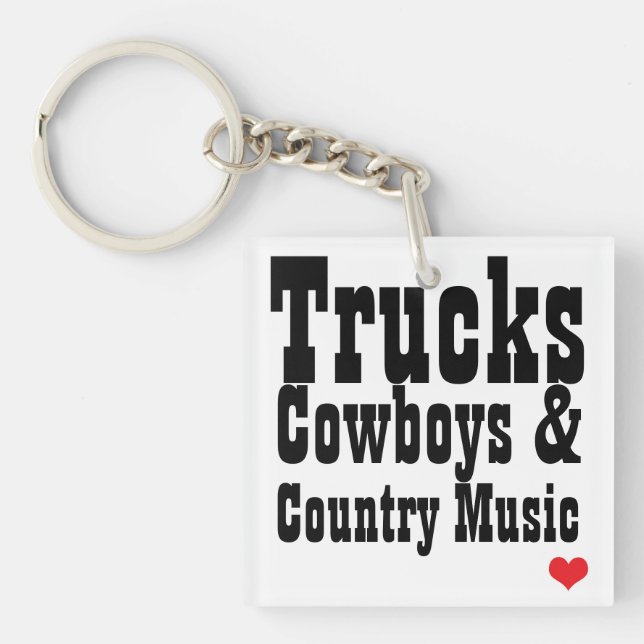 Trucks Cowboys & Country Music Key Chain (Front)