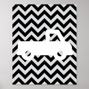 Trucks, Ducks, and Bucks, Chevron Nursery Wall Art