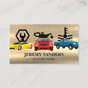 Trucks Exotics and Sports Cars   Auto Service Business Card