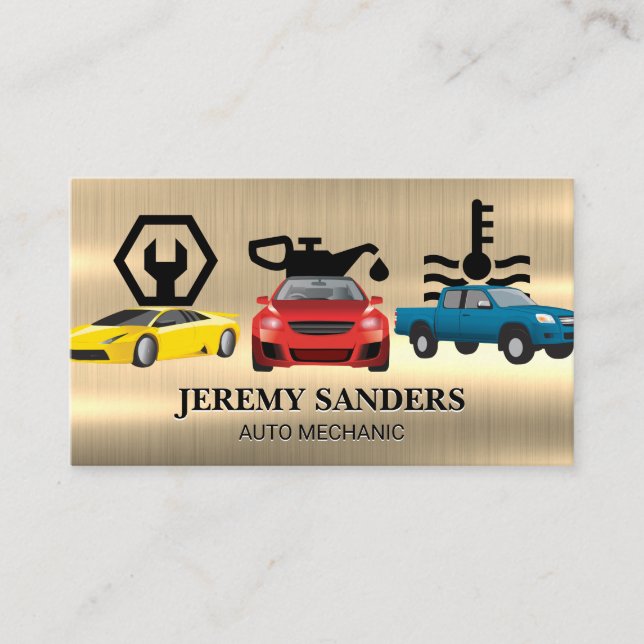 Trucks Exotics and Sports Cars | Auto Service Business Card (Front)