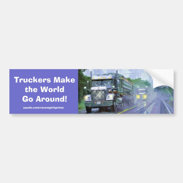 Trucks for Truckers & Truck-lovers Bumper Sticker (Front)