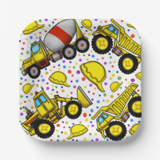 Trucks Party Paper Plates