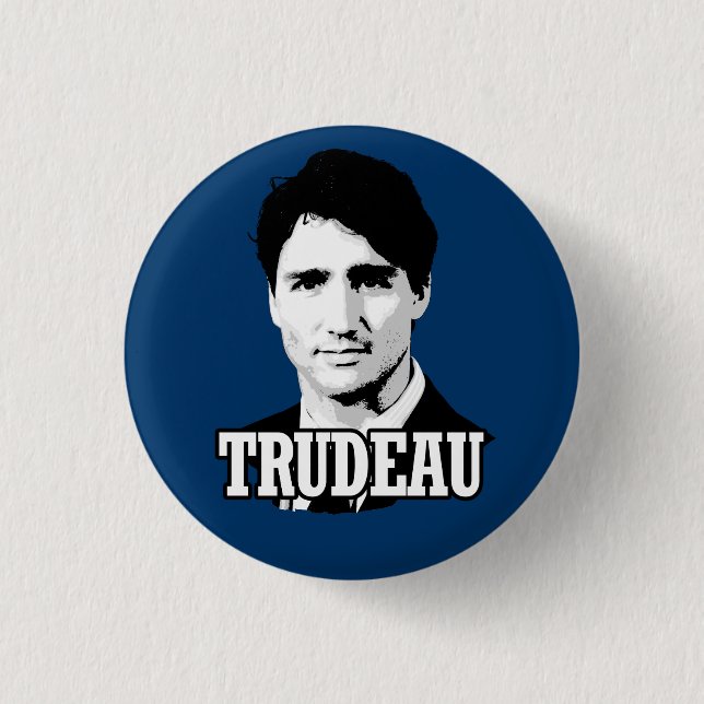 Trudeau 3 Cm Round Badge (Front)