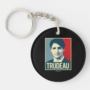 Trudeau Propaganda Poster -.png Key Ring