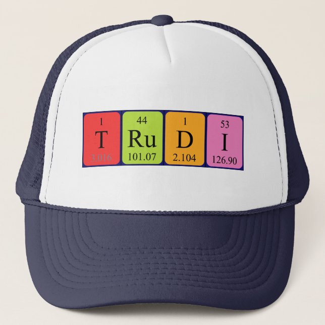 Trudi periodic table name hat (Front)