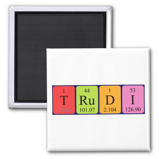 Trudi periodic table name magnet (Front)