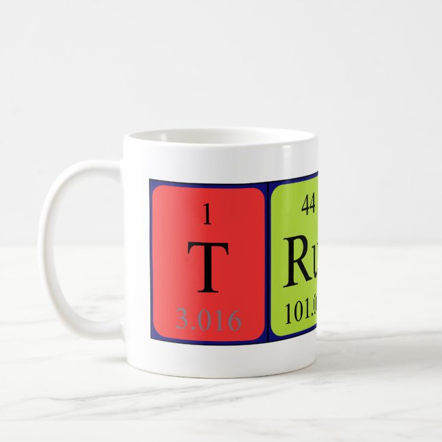 Trudi periodic table name mug (Left)