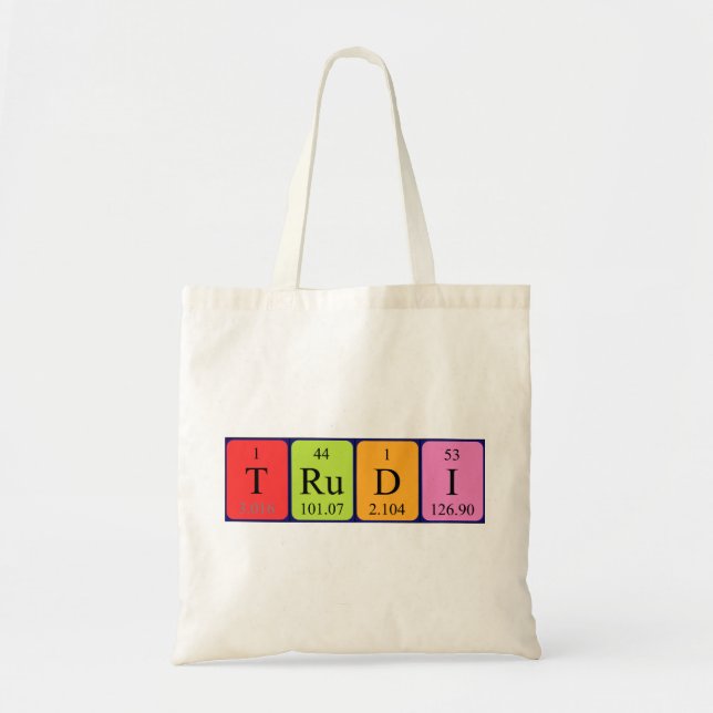 Trudi periodic table name tote bag (Front)