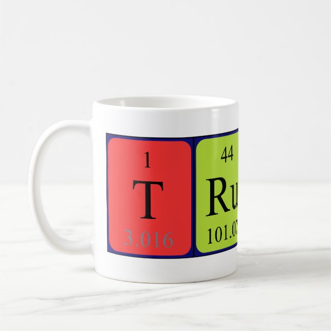 Trudy periodic table name mug (Left)