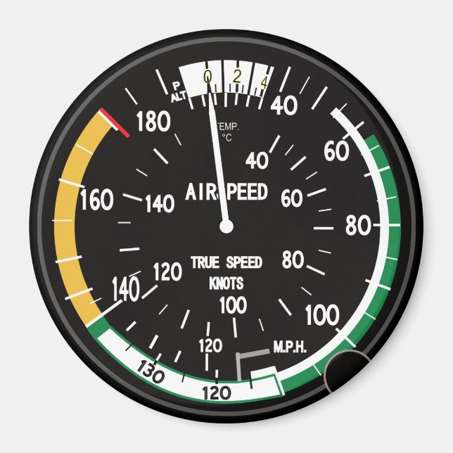 True Airspeed Indicator for Nerd Geeks Magnet (Front)