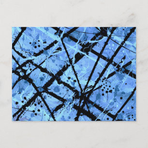 TRUE BLUE (an abstract art design) ~ Postcard