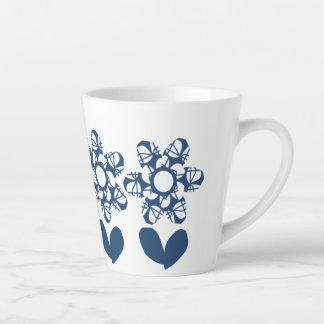 True Blue Deco Daisy Latte Mug