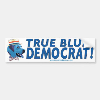 True Blue Democrat Bumper Sticker 