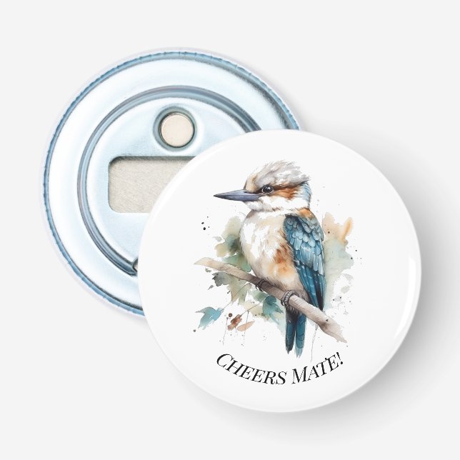 True Blue Kookaburra, custom Bottle Opener (Front)