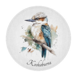 True Blue Kookaburra, custom Cutting Board