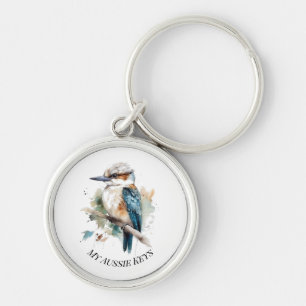 True Blue Kookaburra, custom Key Ring