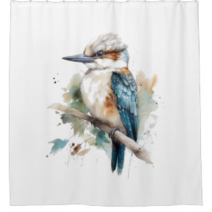 True Blue Kookaburra Shower Curtain