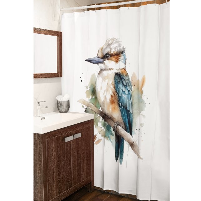 True Blue Kookaburra Shower Curtain (Creator Uploaded)