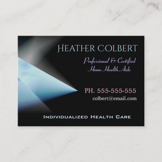 True Blue Professional Caregiver Business Card (Front)
