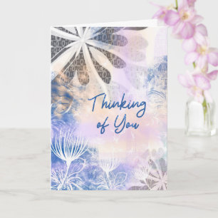 True Blue – Watercolor Floral Encouragement Card