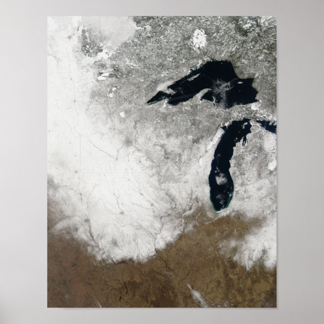 True-colour image of snow poster (Front)