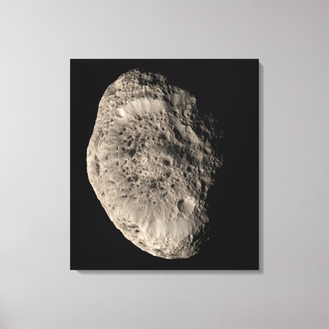 True colour mosaic of Saturn's moon Hyperion Canvas Print (Front)