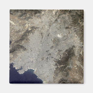 True-colour satellite view of central Athens Magnet