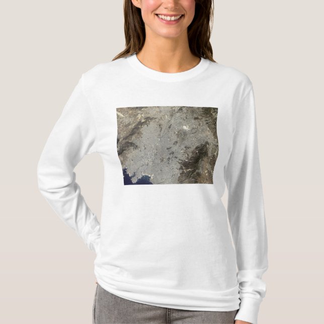 True-colour satellite view of central Athens T-Shirt (Front)