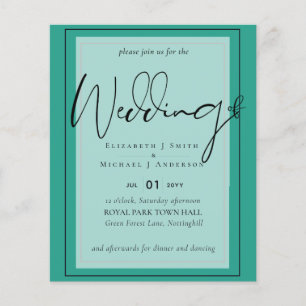 True Colour Script Typography Budget Wedding