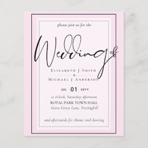 True Colour Script Typography Budget Wedding