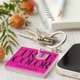 True Colours Editorial Custom Typography Design Key Ring