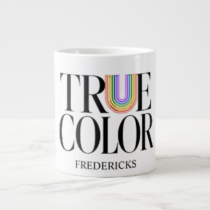 True Colours Editorial Custom Typography Design Large Coffee Mug