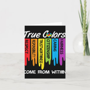 True Colours Heart Puzzle Inspirational Autism Awa Card