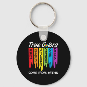 True Colours Heart Puzzle Inspirational Autism Awa Key Ring