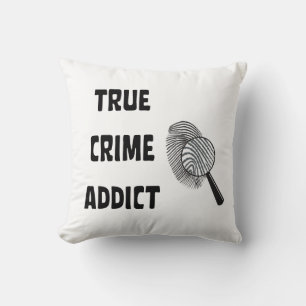 True crime addict cushion