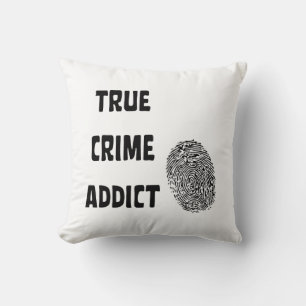 True crime addict cushion