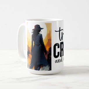 True crime and crafting coffee mug