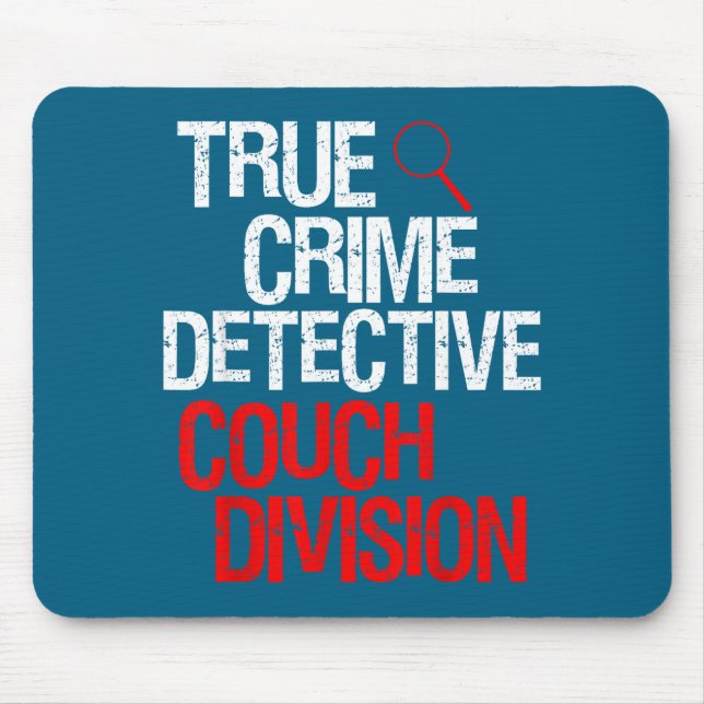 True Crime Detective Couch Division Illustration Mouse Mat (Front)