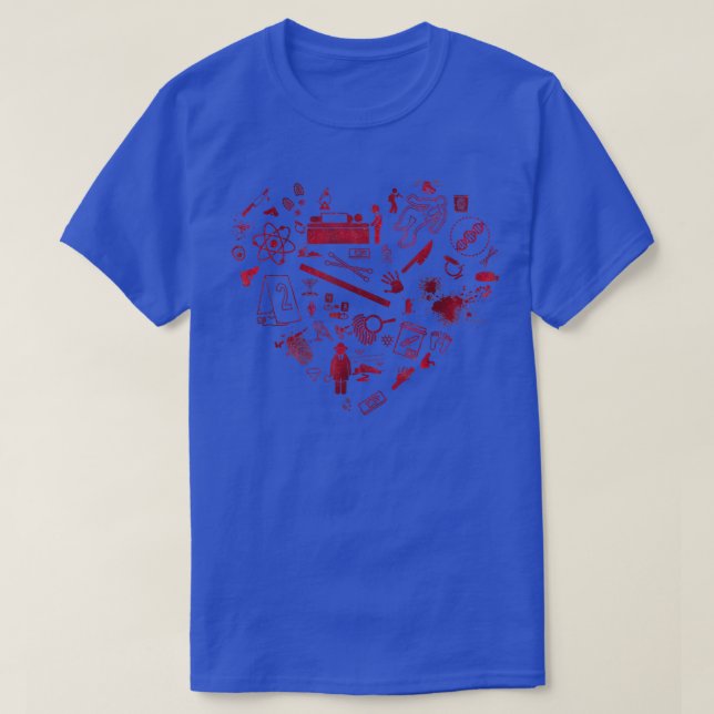 True Crime Forensics Podcast Junkie - Forensic Sci T-Shirt (Design Front)