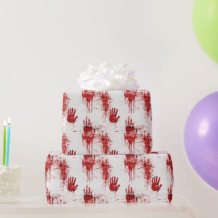 True Crime Horror Pattern Wrapping Paper